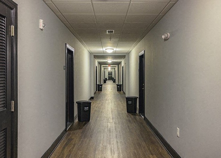 Controlled Access Buildings with Conditioned, Interior Hallways at Abberly at Southpoint Apartment Homes by HHHunt, Virginia